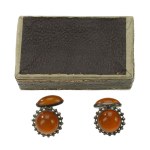 Cufflinks with amber, Danuta Kobielska (185)