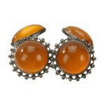 Cufflinks with amber, Danuta Kobielska (185)
