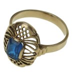 Gold ring with sapphire, Warmet (193)