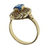 Gold ring with sapphire, Warmet (193)