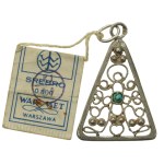 Turquoise pendant with attached tag, Warmet (196)