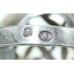Silver ring with floral motif, Warmet (142)