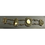 Set of necklace, bracelet and ring with mother of pearl, Olgierd Vetesco (209)