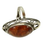 Ring with amber, Metalwork M1 (222)