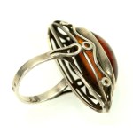 Ring with amber, Metalwork M1 (222)