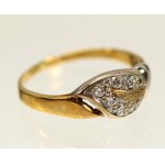 Zirconia ring, signed A.D., gold (241)