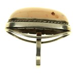 Massive ring with pink agate, ref. JM (229)