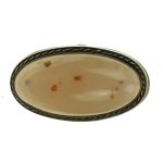 Massive ring with pink agate, ref. JM (229)