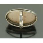 Massive ring with pink agate, ref. JM (229)