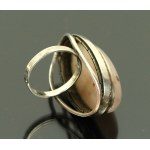 Massive ring with pink agate, ref. JM (229)