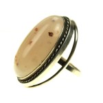 Massive ring with pink agate, ref. JM (229)