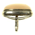 Massive ring with pink agate, ref. JM (229)