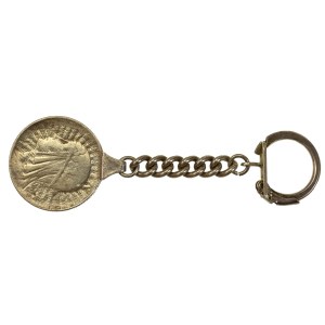 Key ring with pre-war five-dollar coin, Warmet (243)