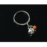 Ring with coral and ball, ORNO (248)