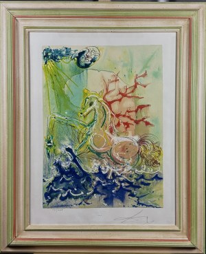 Salvador Dali (1904-1989), Neptune z cyklu Les Chevaux Daliniens 1972