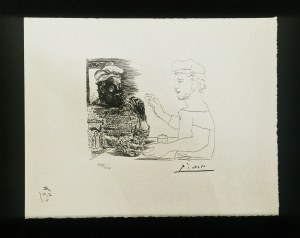 Pablo Picasso(1881-1973) Tawerna: Młody Kataloński rybak opowiada swoje życie staremu brodatemu rybakowi 1973