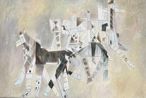 Laure MARTIN (1910-1994), Les distractions de la promenade (Rozproszenie podczas spaceru) 1954