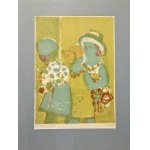 Frédéric Menguy (1927-2007) Les deux amies avec des fleurs (Dwie przyjaciółki z kwiatami) 1975