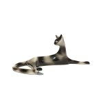 "Lying Cat" [1958] Ćmielów, Mieczysław Naruszewicz - "Ćmielów" Tableware Porcelain Factory