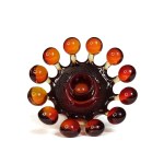 RADIANT CANDLESTICK by Jan Sylwester DROST - "Ząbkowice" Household Glassworks in Dąbrowa Górnicza
