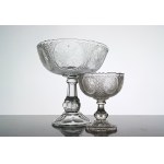 MEDALLION SET (FRUIT BOWL, CANDY BOWL) - "Ząbkowice" Household Glassworks in Dąbrowa Górnicza