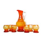 VERONA DRINK SET by Ludwik FIEDOROWICZ - "Ząbkowice" Household Glassworks in Dąbrowa Górnicza