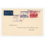 First flight Warsaw - Helsinki, letter sent 29.IV.37 (154)