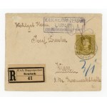 Registered letter from Krasnik to Vienna, WWI - front of envelope (173)