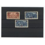 Reprint edition with overprint of new value on stamps 270 and 272, 1934. set of 3 uncancelled stamps (215)