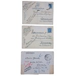 Correspondence of those interned in Romania 1939. set of 3 pcs. (242)
