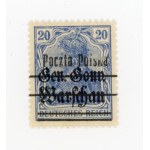 Reprint edition on GGW 1919 stamps, stamp for 20 f. with error. Unchecked (332)