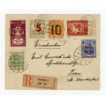 "Gniezno" issue 1919, registered letter from Gniezno to Poznan. Guarantee (403)
