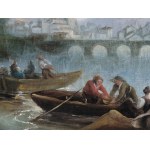 FISHERMEN BY THE RIVER, NORTHERN ITALY