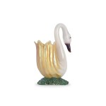 JOHANN LOETZ-WITWE, KLOSTERMÜHLE, VASO ART NOUVEAU A FORMA DI CIGNO