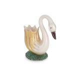 JOHANN LOETZ-WITWE, KLOSTERMÜHLE, VASO ART NOUVEAU A FORMA DI CIGNO
