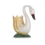 JOHANN LOETZ-WITWE, KLOSTERMÜHLE, VASO ART NOUVEAU A FORMA DI CIGNO