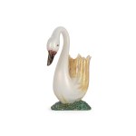 JOHANN LOETZ-WITWE, KLOSTERMÜHLE, VASO ART NOUVEAU A FORMA DI CIGNO