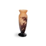 VASO DI HENRI MONTESY, CON DECORAZIONE FLOREALE