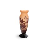 VASO DI HENRI MONTESY, CON DECORAZIONE FLOREALE