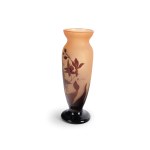 VASO DI HENRI MONTESY, CON DECORAZIONE FLOREALE