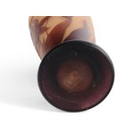 VASO DI HENRI MONTESY, CON DECORAZIONE FLOREALE
