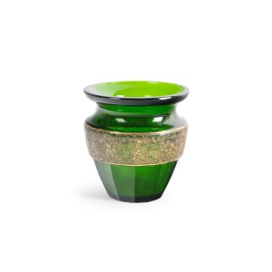 VASO MOSER KARLSBAD, VETRO VERDE SMERALDO SCURO
