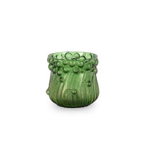 VASO ART NOUVEAU, VERDE, VETRO IRIDESCENTE