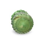 VASO ART NOUVEAU, VERDE, VETRO IRIDESCENTE