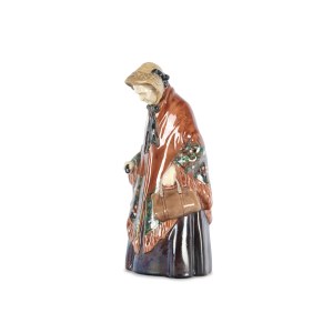 FIGURA IN CERAMICA VECCHIA DONNA DI GMUNDEN, DESIGN DI FRANZ SCHLEISS