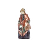 FIGURA IN CERAMICA VECCHIA DONNA DI GMUNDEN, DESIGN DI FRANZ SCHLEISS