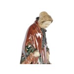 FIGURA IN CERAMICA VECCHIA DONNA DI GMUNDEN, DESIGN DI FRANZ SCHLEISS
