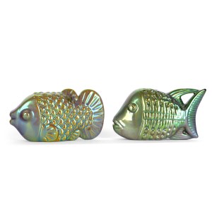 ZSOLNAY, PÉCS, TWO FISH