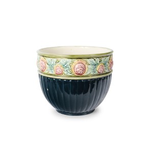CERAMIC FLOWER POT, BOHEMIA, CIRCA 1900
