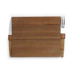 AUBÖCK DINING SET, CUTTING BOARD WITH KNIFE AND FORK